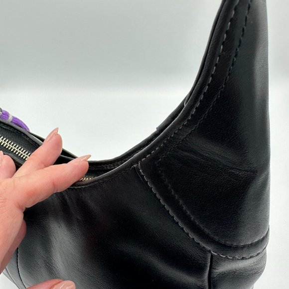 Vintage COACH Legacy Black Leather Hobo Shoulder/Handbag in EVC - Picture 12 of 16